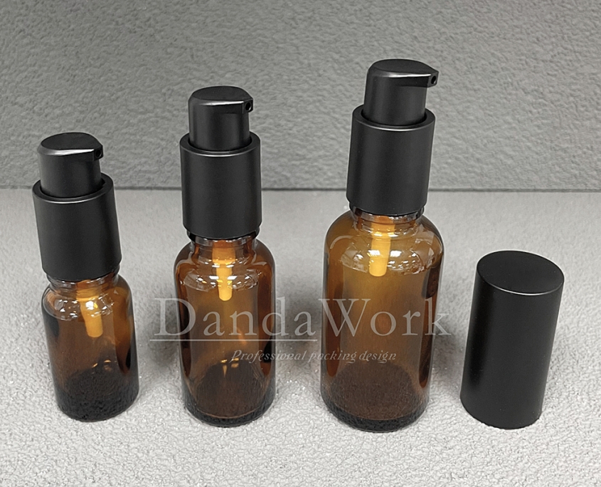 DB-T茶色玻璃瓶.精油瓶+配件FA (霧面噴霧頭)-- (4)