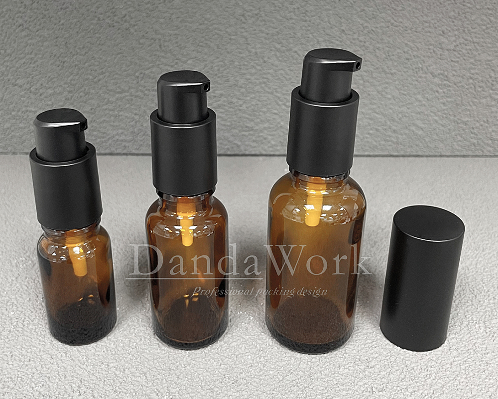 DB-T茶色玻璃瓶.精油瓶+配件FA (霧面噴霧頭)-- (4)
