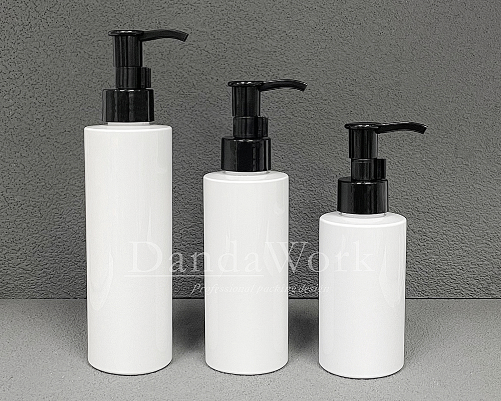 BL白色光面 塑膠瓶(配件可更換) 120ml160ml200ml DO-24潔顏油壓頭 黑 (1)
