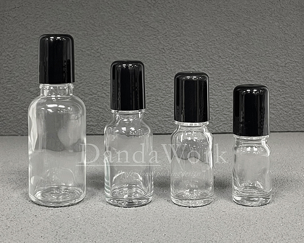 DB-T透明玻璃瓶.精油瓶+配件K(滾珠配件)+ (2)