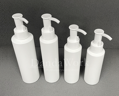 DE 白色霧面 塑膠瓶 DO-24潔顏油壓頭 白 (2)