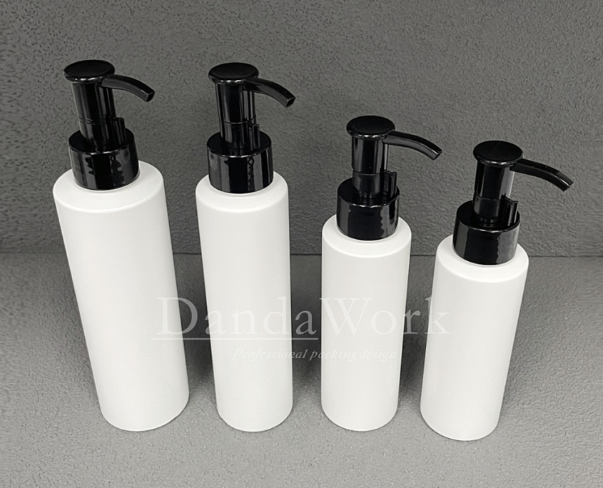 DE 白色霧面 塑膠瓶 DO-24潔顏油壓頭 黑 (2)