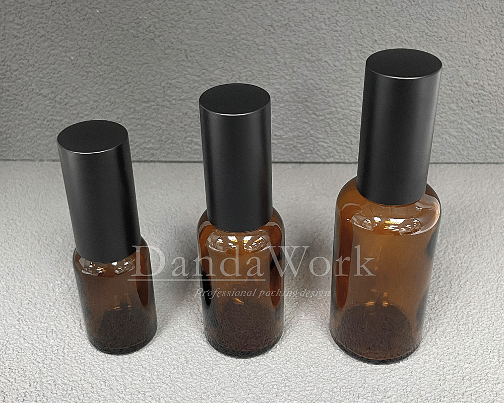 DB-T茶色玻璃瓶.精油瓶+配件FA (霧面噴霧頭)_(15/30/50ml)