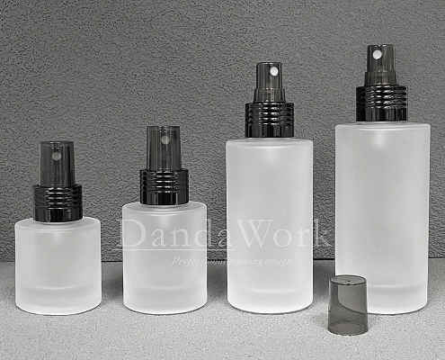L直角霧面系列 玻璃瓶 (配件可更換)DI-24噴頭 (黑) (1)