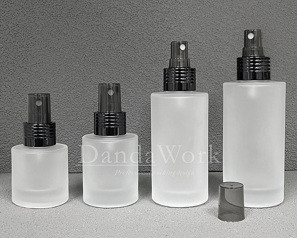 L直角霧面系列 玻璃瓶 (配件可更換)DI-24噴頭 (黑) (1)