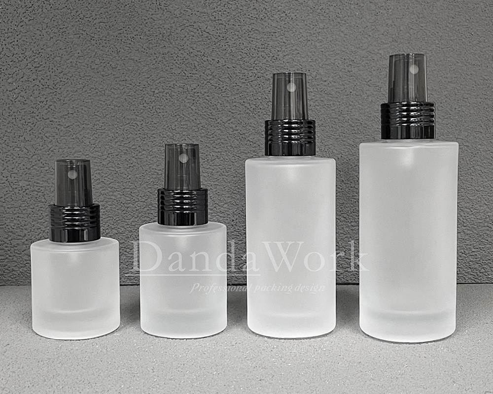 L直角霧面系列 玻璃瓶 (配件可更換)DI-24噴頭 (黑) (2)