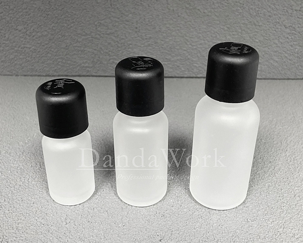 DB-T茶色玻璃瓶.精油瓶+配件L(黑色下壓式安全蓋) (2)