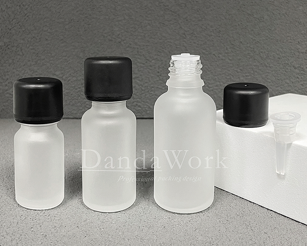 DB-T霧面磨砂玻璃瓶.精油瓶+配件H(黑色防盜鎖蓋)10.20.30ml (1)