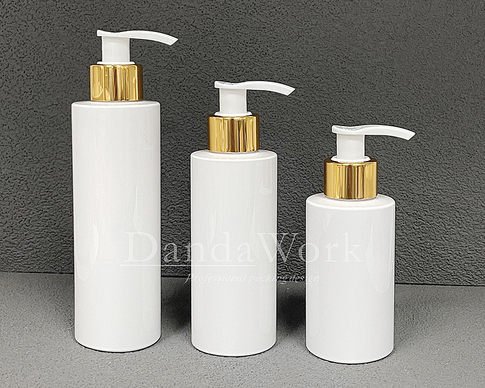 BL白色光面 塑膠瓶(配件可更換) 120ml160ml200ml DCF-24 乳液壓頭亮金 (1)