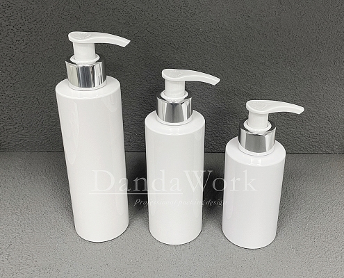 BL白色光面 塑膠瓶(配件可更換) 120ml160ml200ml DCF-24 乳液壓頭亮銀 (2)