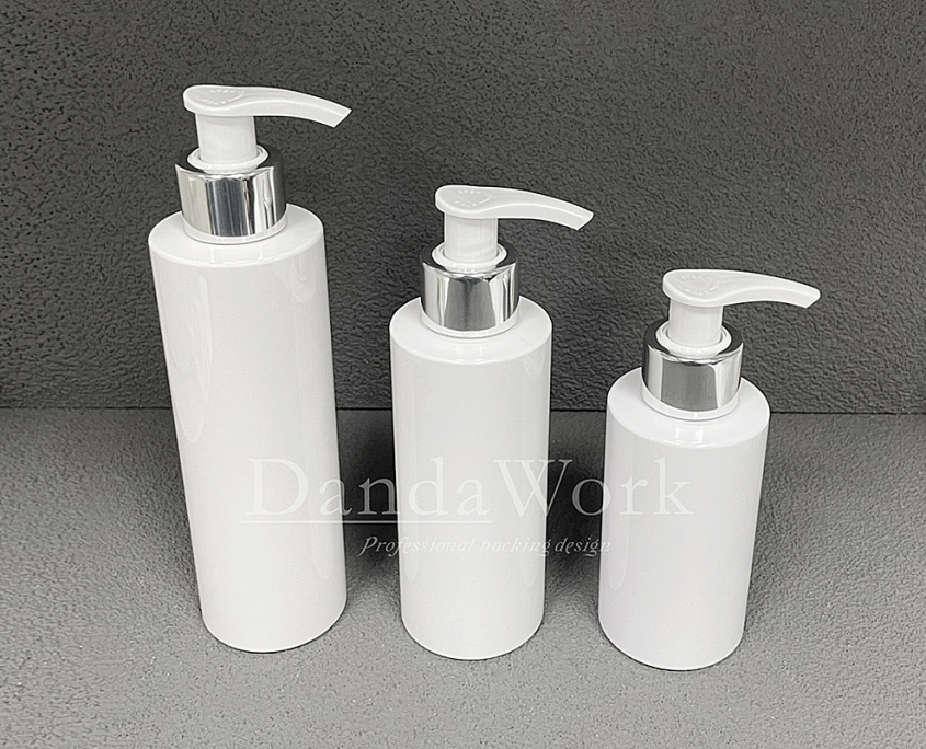 BL白色光面 塑膠瓶(配件可更換) 120ml160ml200ml DCF-24 乳液壓頭亮銀 (2)
