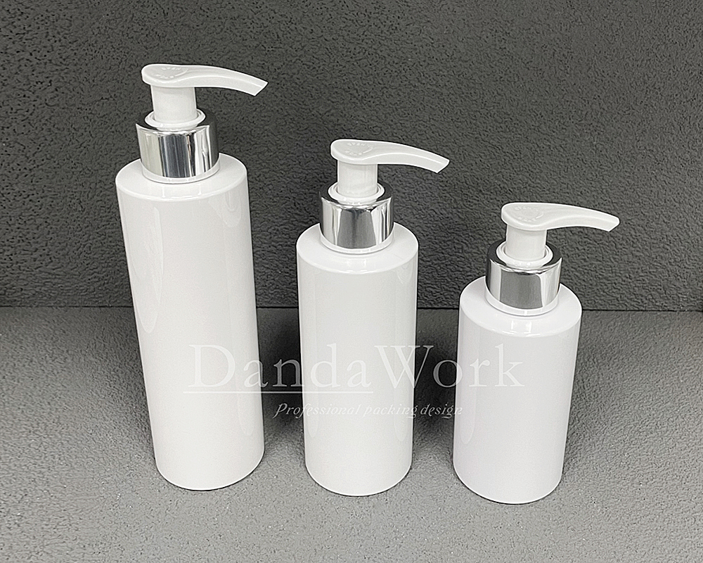 BL白色光面 塑膠瓶(配件可更換) 120ml160ml200ml DCF-24 乳液壓頭亮銀 (2)
