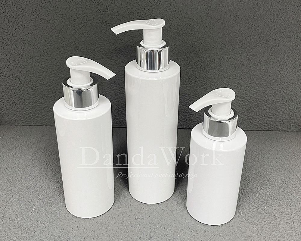 BL白色光面 塑膠瓶(配件可更換) 120ml160ml200ml DCF-24 乳液壓頭亮銀 (3)