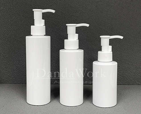BL白色光面 塑膠瓶(配件可更換) 120ml160ml200ml DO-24潔顏油壓頭 白 (1)
