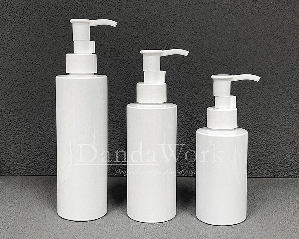 BL白色光面 塑膠瓶(配件可更換) 120ml160ml200ml DO-24潔顏油壓頭 白 (1)