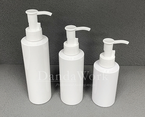 BL白色光面 塑膠瓶(配件可更換) 120ml160ml200ml DO-24潔顏油壓頭 白 (2)