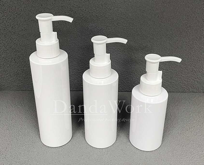BL白色光面 塑膠瓶(配件可更換) 120ml160ml200ml DO-24潔顏油壓頭 白 (2)