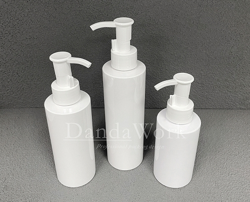BL白色光面 塑膠瓶(配件可更換) 120ml160ml200ml DO-24潔顏油壓頭 白 (3)