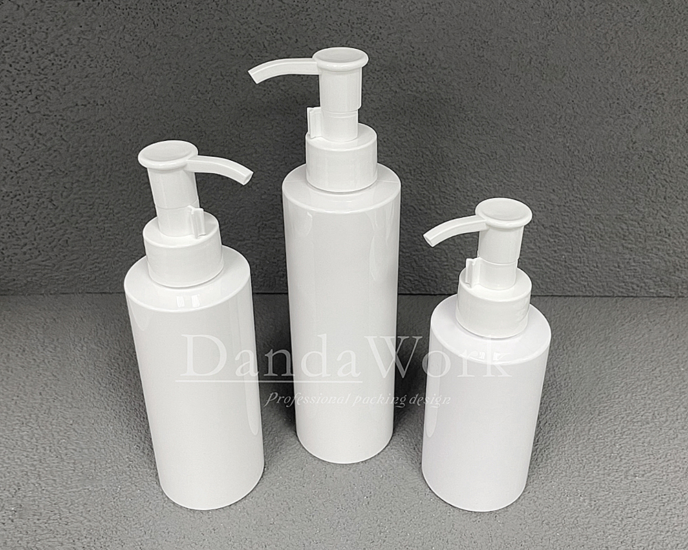 BL白色光面 塑膠瓶(配件可更換) 120ml160ml200ml DO-24潔顏油壓頭 白 (3)