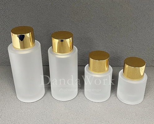 L直角霧面系列 玻璃瓶 (配件可更換) 30_50_100_200ml_DH-24電鍍亮金上蓋 (2)