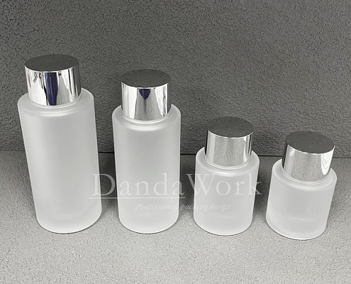 L直角霧面系列 玻璃瓶 (配件可更換) 30_50_100_200ml_DH-24電鍍亮銀上蓋 (2)