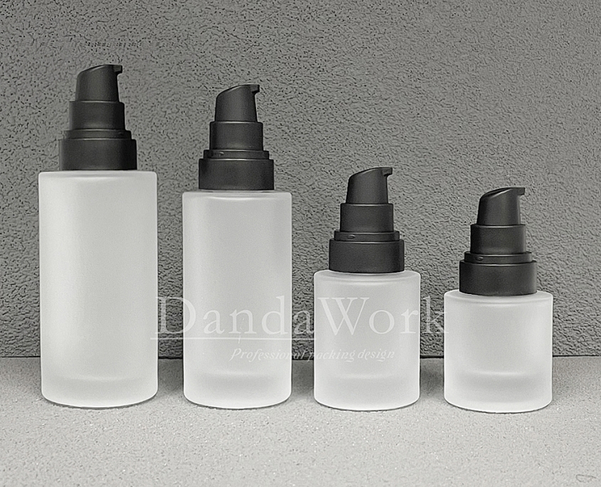 L直角霧面系列 玻璃瓶 (配件可更換) 30_50_100_200ml_PM-C 霧面黑色壓頭+透蓋 (7)