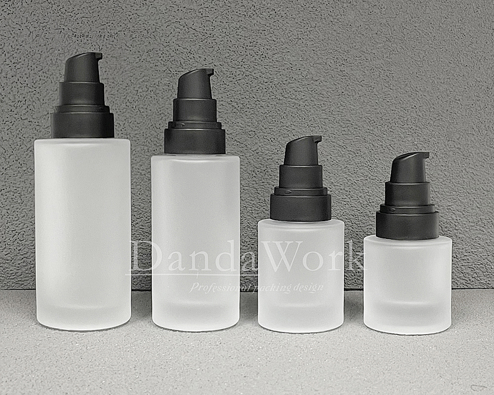 L直角霧面系列 玻璃瓶 (配件可更換) 30_50_100_200ml_PM-C 霧面黑色壓頭+透蓋 (7)