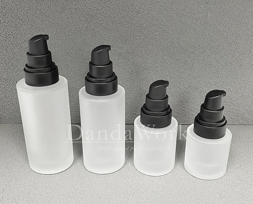 L直角霧面系列 玻璃瓶 (配件可更換) 30_50_100_200ml_PM-C 霧面黑色壓頭+透蓋 (8)