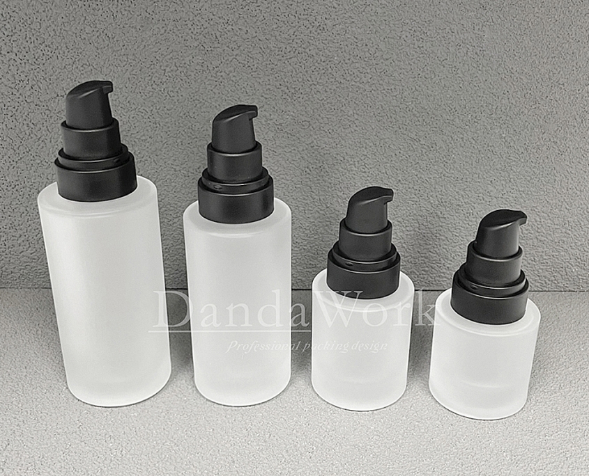 L直角霧面系列 玻璃瓶 (配件可更換) 30_50_100_200ml_PM-C 霧面黑色壓頭+透蓋 (8)
