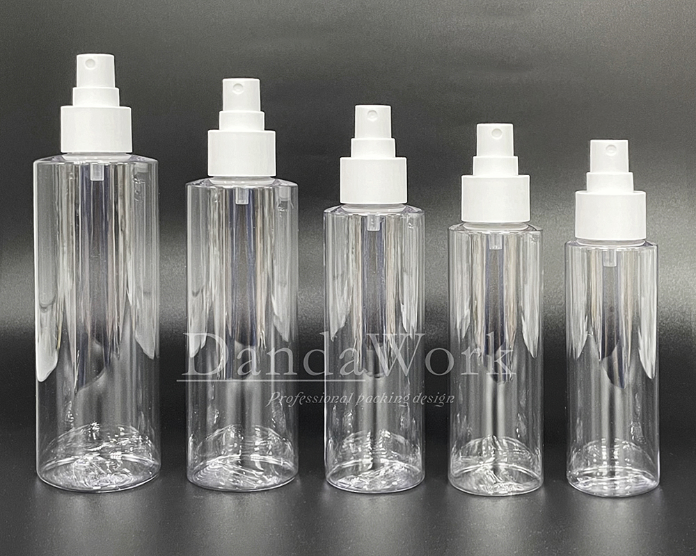 PTP透明塑膠水瓶 (配件可更換) 100_120_150_200_250ml_PM-C532 白色噴霧頭+霧面上蓋 (2)