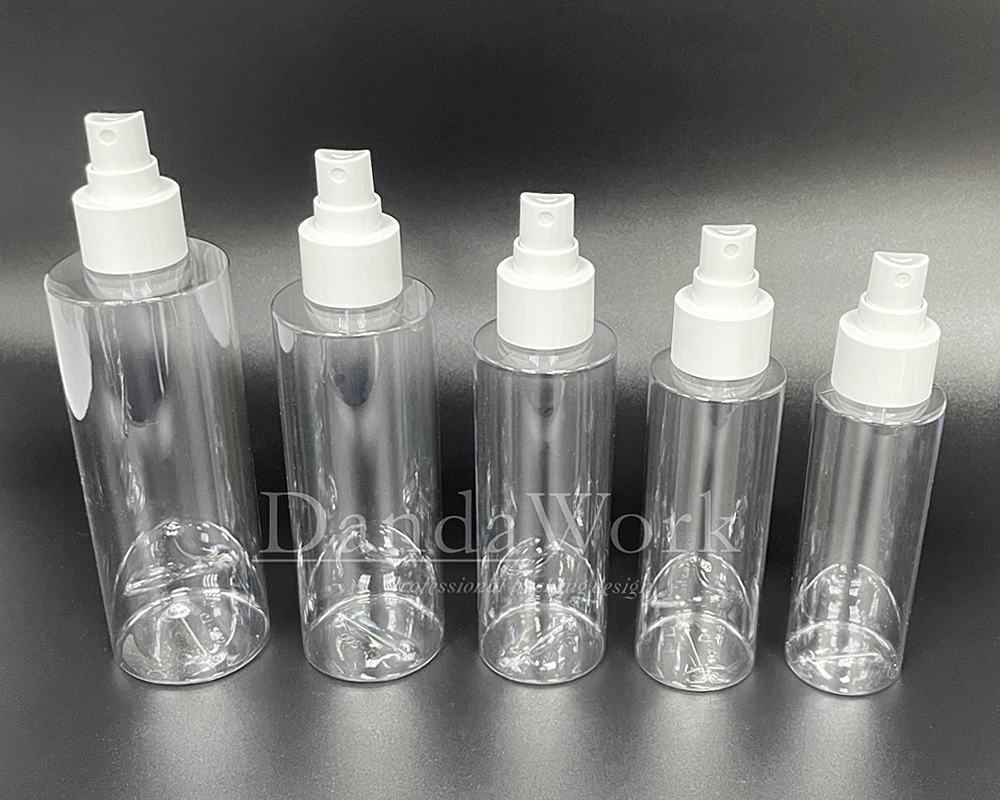 PTP透明塑膠水瓶 (配件可更換) 100_120_150_200_250ml_PM-C532 白色噴霧頭+霧面上蓋 (3)