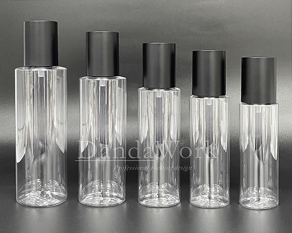 PTP透明塑膠水瓶 (配件可更換) 100_120_150_200_250ml_PM-C531 黑色噴霧頭+霧面上蓋 (2)