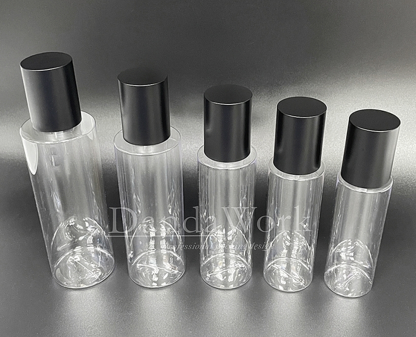 PTP透明塑膠水瓶 (配件可更換) 100_120_150_200_250ml_PM-C531 黑色噴霧頭+霧面上蓋 (3)