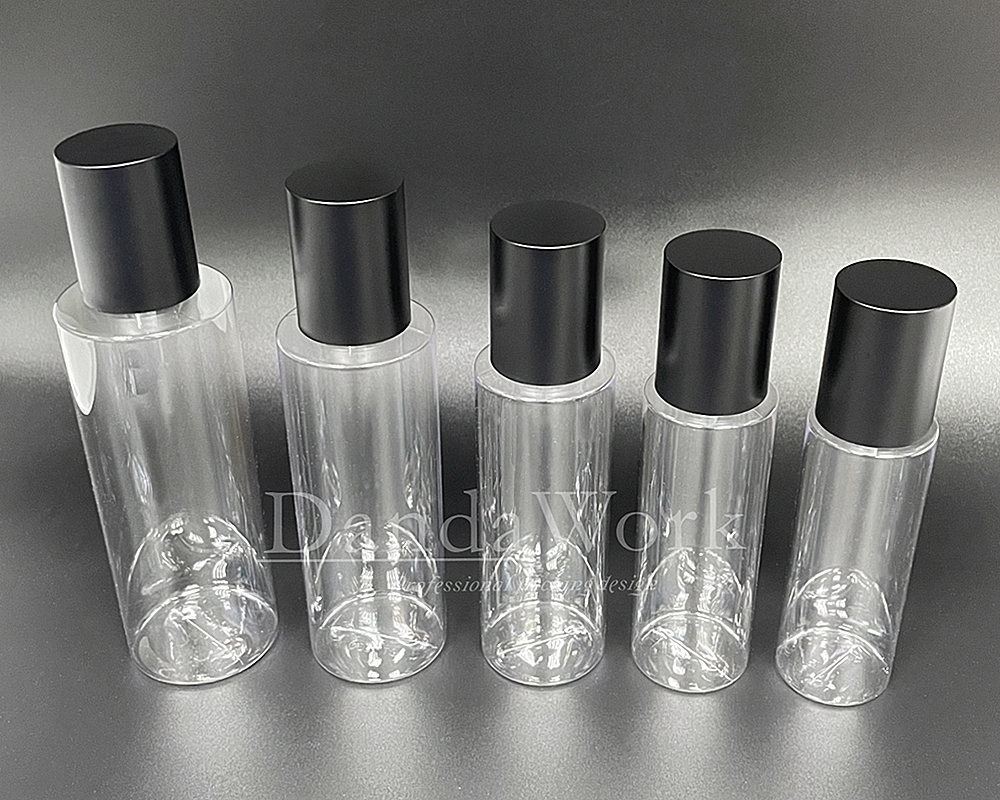 PTP透明塑膠水瓶 (配件可更換) 100_120_150_200_250ml_PM-C531 黑色噴霧頭+霧面上蓋 (3)