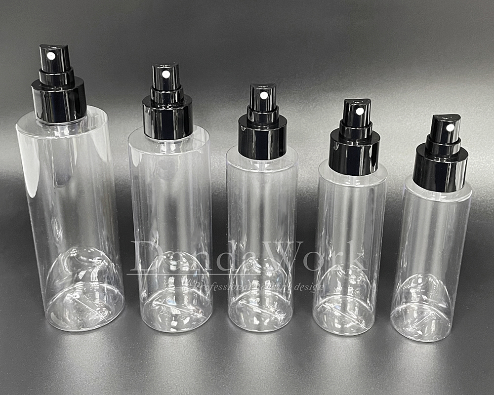 PTP透明塑膠水瓶 (配件可更換) 100_120_150_200_250ml_PM-C531 黑色噴霧頭+霧面上蓋 (5)